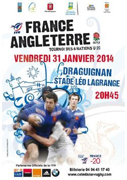 France - Angleterre U20 Draguignan affiche 02